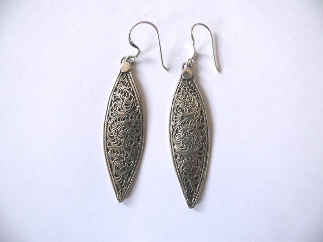 Boucles d'oreilles en argent 5cms - modle1